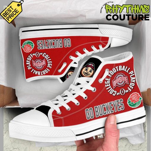 Ohio State Buckeyes Rose Bowl Champions High Top Canvas Shoes