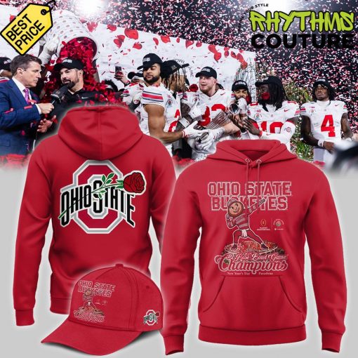 Ohio State Buckeyes Rose Bowl Champs Red Hoodie