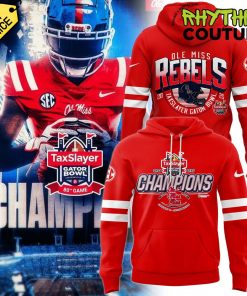 Ole Miss Rebels 2025 Gator Bowl Champions Red Hoodie