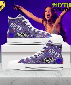 Olivia Rodrigo Guts Tour High Top Canvas Shoes