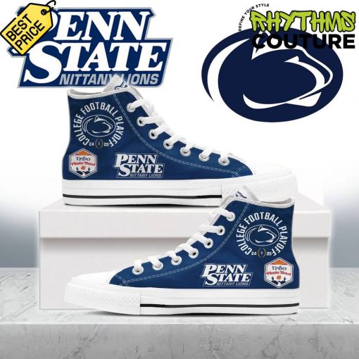 Penn State Nittany Lions Vrbo Fiesta Bowl High Top Canvas Shoes