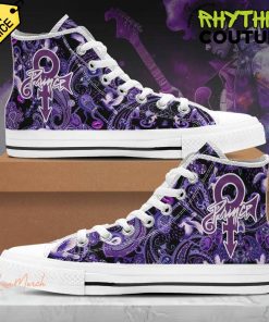 Prince Purple High Top Canvas Shoes