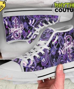 Prince Purple High Top Canvas Shoes