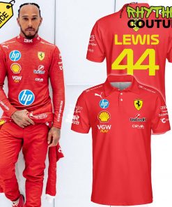 Scuderia Ferrari F1 Racing Lewis Hamilton Limited Edition Polo Shirt