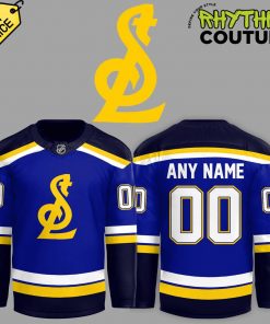 St. Louis Blues New Logo Personalized Blue Hockey Jersey