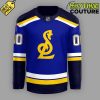 St Louis Blues New Logo Personalized Blue Hockey Jersey