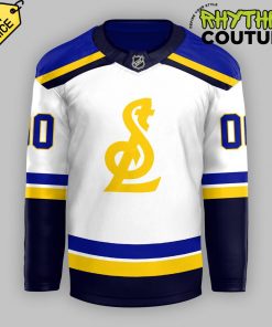 St. Louis Blues New Logo Personalized White Hockey Jersey