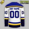 St Louis Blues New Logo Personalized White Hockey Jersey