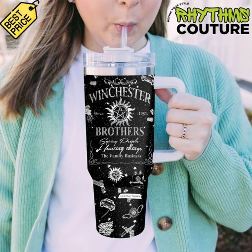 Supernatural Winchester Brothers Black Stanley Tumbler