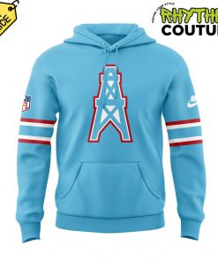 Tennessee Titans Oilers Throwback Alternate Logo Club Tri-Blend Hoodie