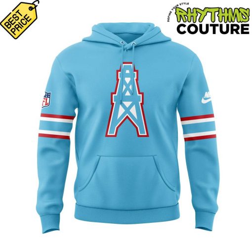 Tennessee Titans Oilers Throwback Alternate Logo Club Tri-Blend Hoodie