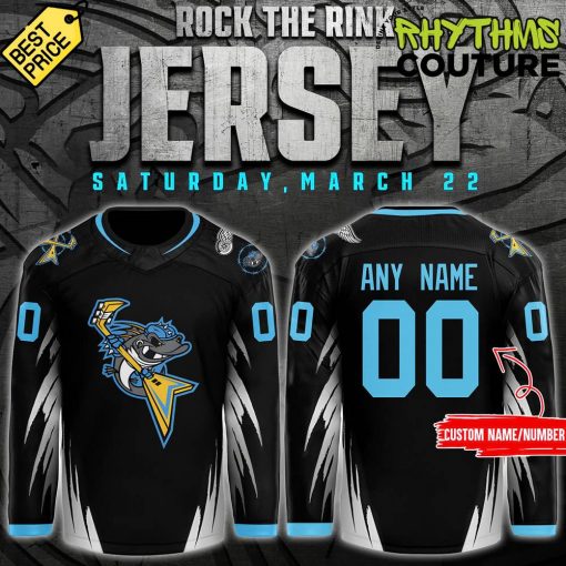 Toledo Walleye x 2025 Rock The Rink Night Limited Edition Hockey Jersey