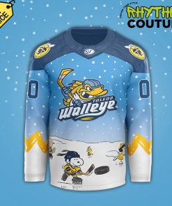 Toledo Walleye x Peanuts Night Limited Edition Hockey Jersey