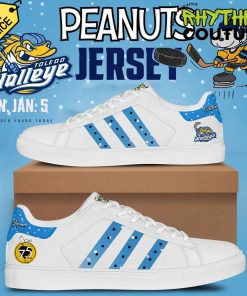 Toledo Walleye x Peanuts Night Limited Edition Stan Smith Shoes