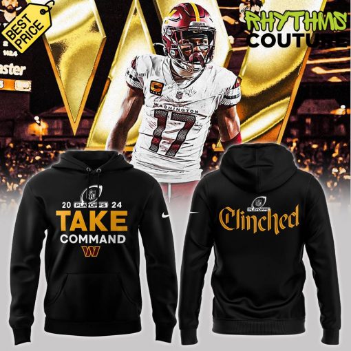 Washington Commanders 2024 NFL Playoffs Take Command Clinched Hoodie