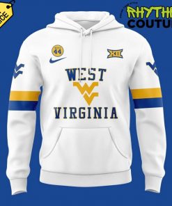 West Virginia Mountaineers Basketball Jerry West 44 White Hoodie