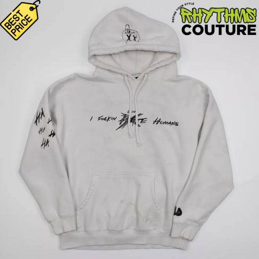 XXXTENTACION Bad Vibes Forever “I F*king Luv Humans” White Hoodie