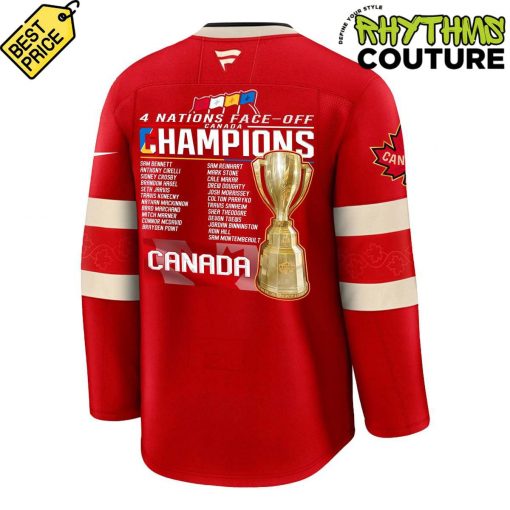 Canada Ice Hockey 4 Nations 2025 Face-Off Champions Hockey Jersey