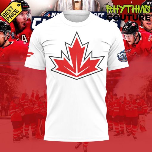 Canada Ice Hockey 4 Nations 2025 Face-Off Champions White Shirt