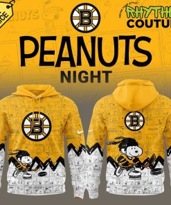 Boston Bruins 75th Anniversary of Peanuts Hoodie