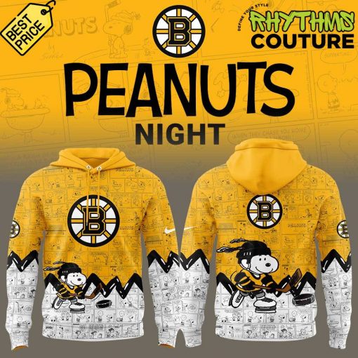 Boston Bruins 75th Anniversary of Peanuts Hoodie