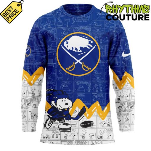 Buffalo Sabres Anniversary of Peanuts Hockey Jersey