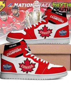 Canada Ice Hockey 4 Nation Face-Off Champions Air Jordan 1 Sneaker