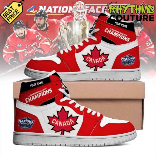 Canada Ice Hockey 4 Nation Face-Off Champions Air Jordan 1 Sneaker