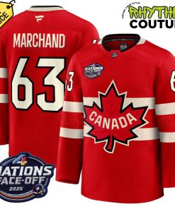 Canada Ice Hockey 4 Nation Face-Off Champions Brad Marchand #63 Hockey Jersey