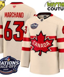 Canada Ice Hockey 4 Nation Face-Off Champions Brad Marchand #63 Hockey Jersey