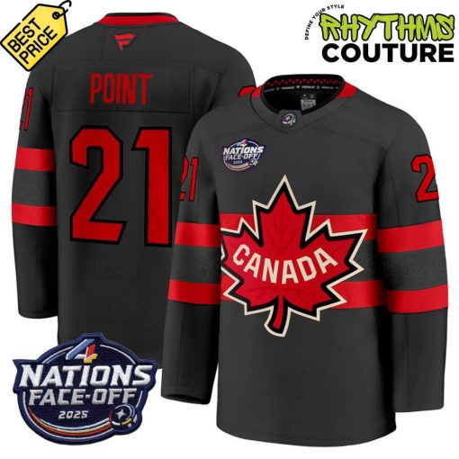 Canada Ice Hockey 4 Nation Face-Off Champions Brayden Point #21 Hockey Jersey