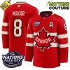 Canada Ice Hockey 4 Nation FaceOff Champions Cale Makar 8 Hockey Jersey