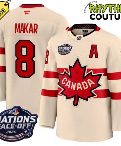 Canada Ice Hockey 4 Nation Face-Off Champions Cale Makar #8 Hockey Jersey