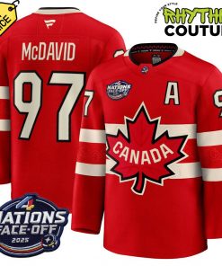 Canada Ice Hockey 4 Nation Face-Off Champions Connor McDavid #97 Hockey Jersey