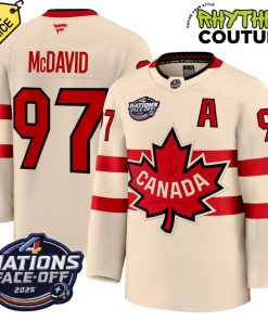 Canada Ice Hockey 4 Nation Face-Off Champions Connor McDavid #97 Hockey Jersey