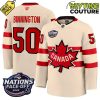 Canada Ice Hockey 4 Nation FaceOff Champions Jordan Binnington 50 Hockey Jersey