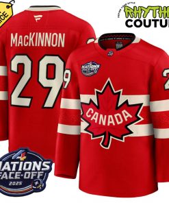 Canada Ice Hockey 4 Nation Face-Off Champions Nathan MacKinnon #29 Hockey Jersey