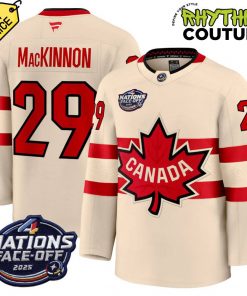 Canada Ice Hockey 4 Nation Face-Off Champions Nathan MacKinnon #29 Hockey Jersey