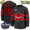 Canada Ice Hockey 4 Nation FaceOff Champions Nathan MacKinnon 29 Hockey Jersey