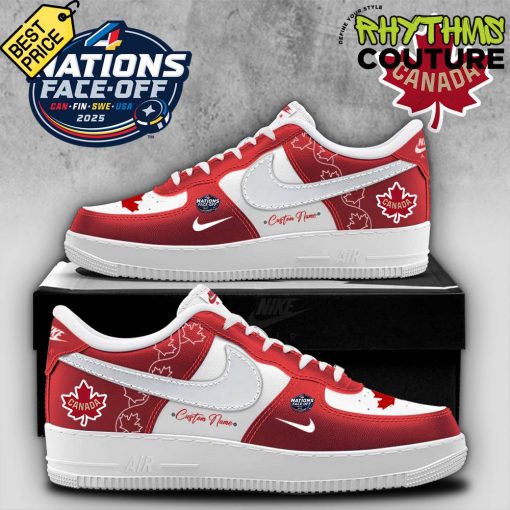 Canada Ice Hockey 4 Nation Face-Off Champions Personalized Air Force 1 Sneaker