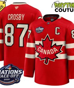 Canada Ice Hockey 4 Nation Face-Off Champions Sidney Crosby #87 Hockey Jersey