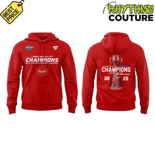 Canada National Ice Hockey Team 4 Nations 2025 Face-Off Champions Red Hoodie