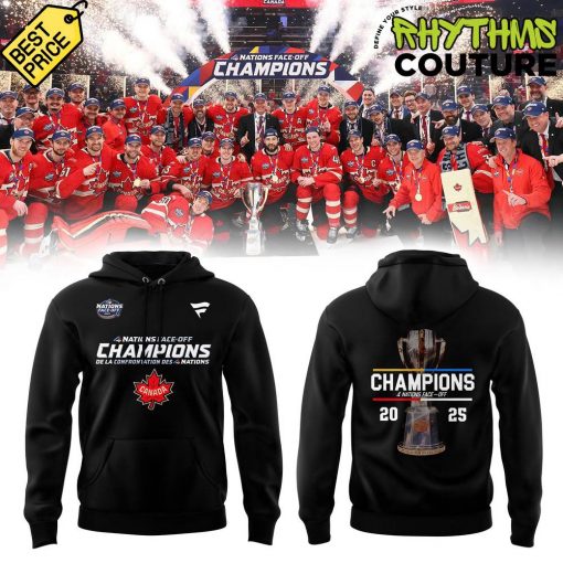 Canada National Ice Hockey Team 4 Nations Face-Off 2025 Champions Black Hoodie