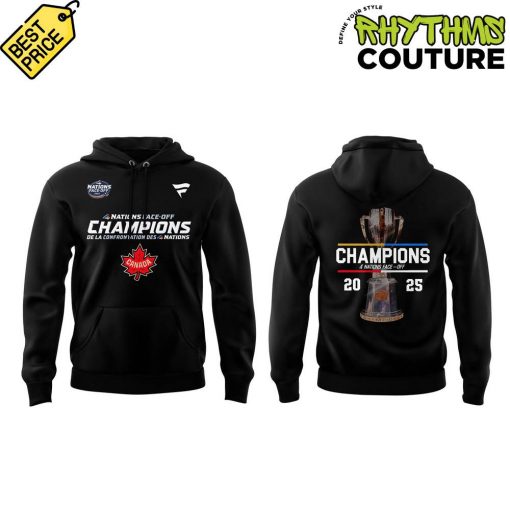 Canada National Ice Hockey Team 4 Nations Face-Off 2025 Champions Black Hoodie