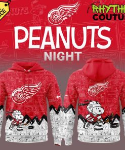 Detroit Red Wings 75th Anniversary of Peanuts Hoodie