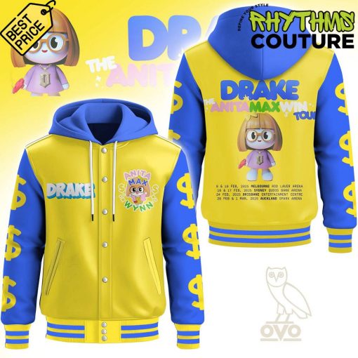 Drake The Anita Max Win Tour Hooded Baseball Jacket