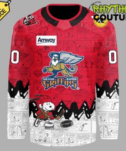 Grand Rapids Griffins 75th Anniversary of Peanuts Hockey Jersey