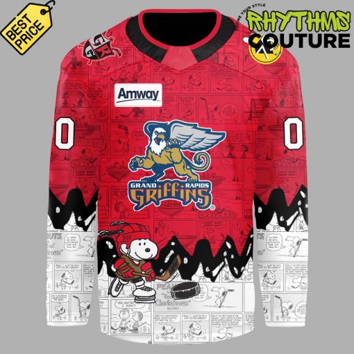 Grand Rapids Griffins 75th Anniversary of Peanuts Hockey Jersey