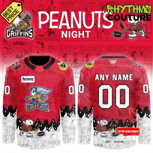 Grand Rapids Griffins Peanuts Night Hockey Jersey