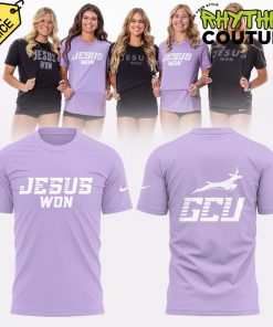 Grand Canyon Beach Volleyball Jesus Won Purple Tee